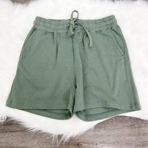 Kate Quinn Little Liam Agave Green Organic Cotton Fleece Sweatshort Lounge